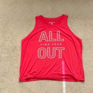 Orange Theory cropped muscle tee